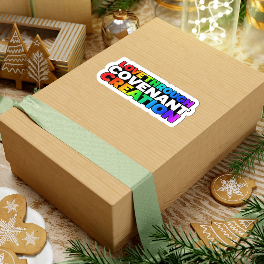 Love Through Covenant Creation — Rainbow Kiss-Cut Sticker
