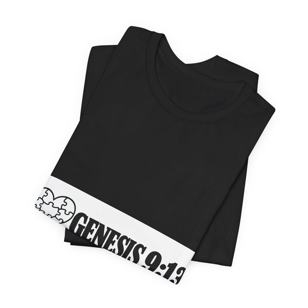 Genesis 9:13 Faith T-Shirt — Heart Puzzle Design
