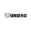 Genesis 9:13 Puzzle Heart Sticker - Christian Faith Laptop Decal