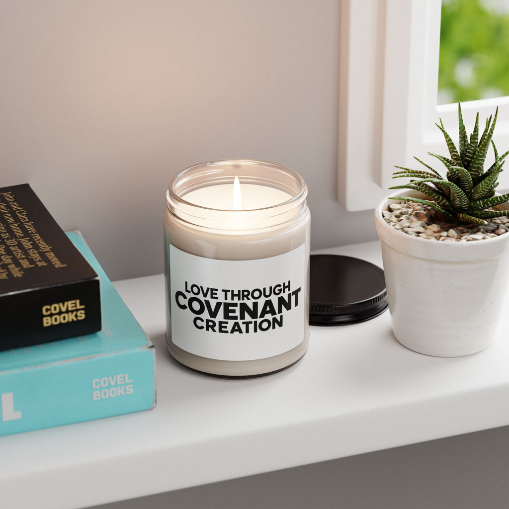 Love Through Covenant Creation Soy Candle — 9oz Scented Jar (Inspirational Message)