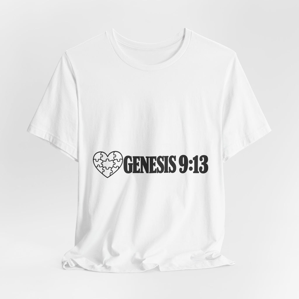 Genesis 9:13 Faith T-Shirt — Heart Puzzle Design
