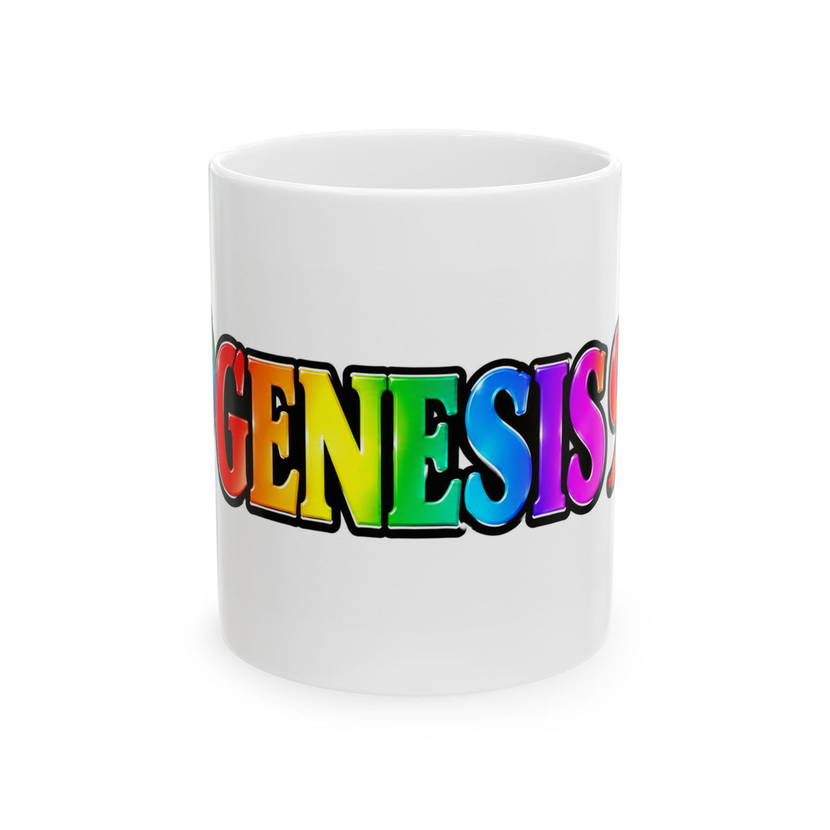 Rainbow 'Genesis' Ceramic Mug – Autism Awareness Puzzle Heart Coffee Cup (11oz, 15oz)