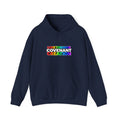 Covenant Creation Rainbow Text Hoodie — Inspirational Faith Graphic Sweatshirt