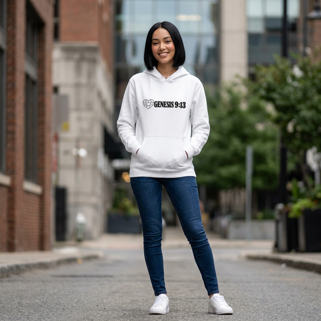 Children's Hoodie — Genesis 9:13 Heart Faith Kids Pullover