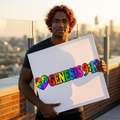 Genesis 9:13 Rainbow Puzzle Heart Car Magnet — Christian Faith & Autism Awareness