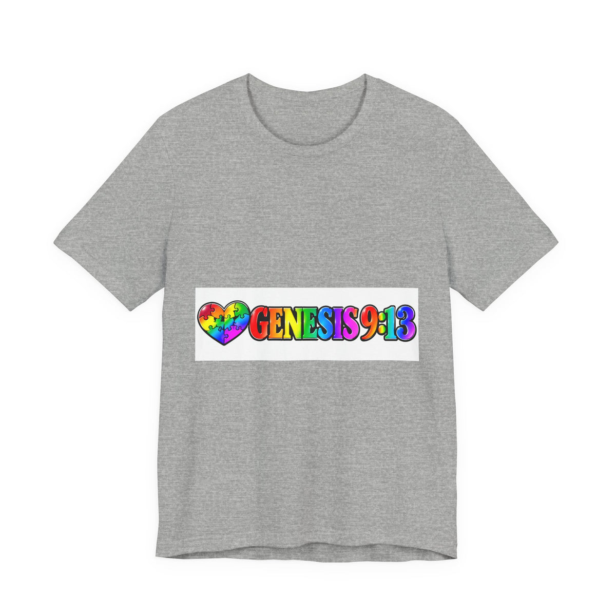 Genesis ,9:13 Rainbow Heart Tee — Christian Scripture Pride T-Shirt