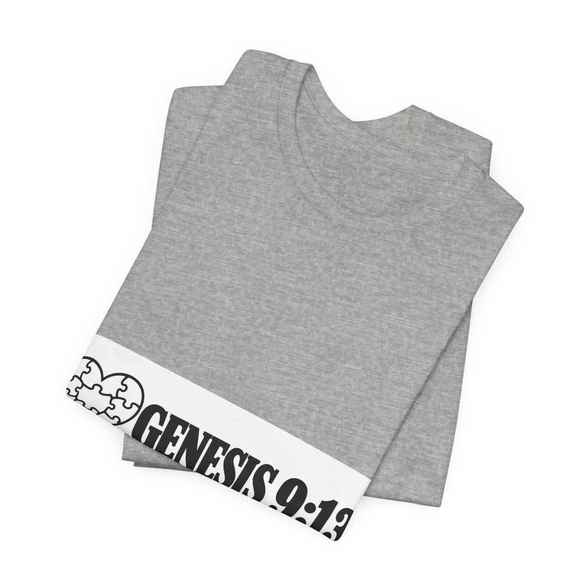 Genesis 9:13 Faith T-Shirt — Heart Puzzle Design