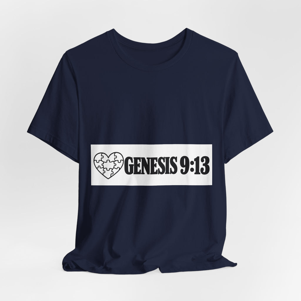 Genesis 9:13 Faith T-Shirt — Heart Puzzle Design