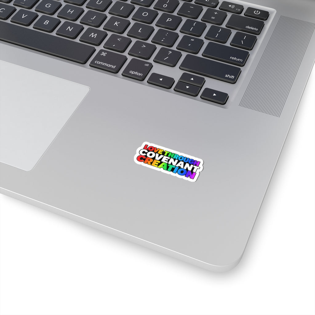 Love Through Covenant Creation — Rainbow Kiss-Cut Sticker