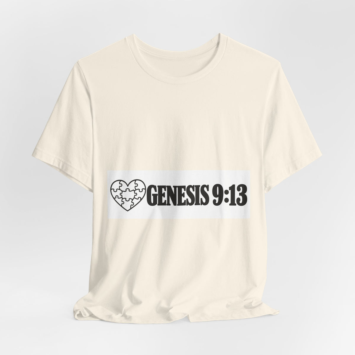 Genesis 9:13 Faith T-Shirt — Heart Puzzle Design
