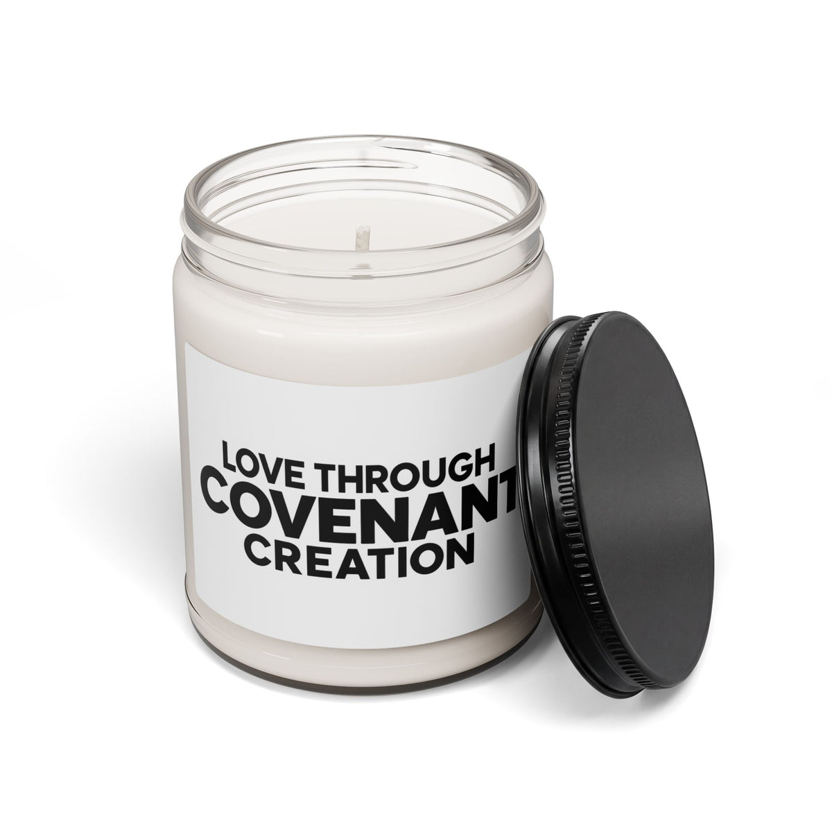 Love Through Covenant Creation Soy Candle — 9oz Scented Jar (Inspirational Message)