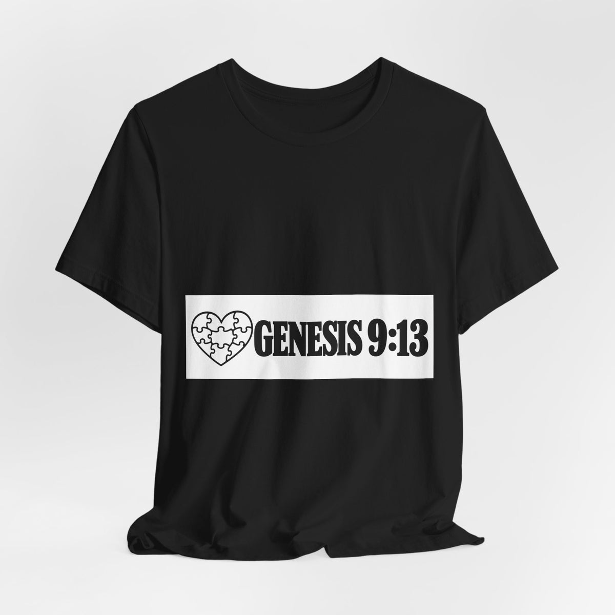 Genesis 9:13 Faith T-Shirt — Heart Puzzle Design