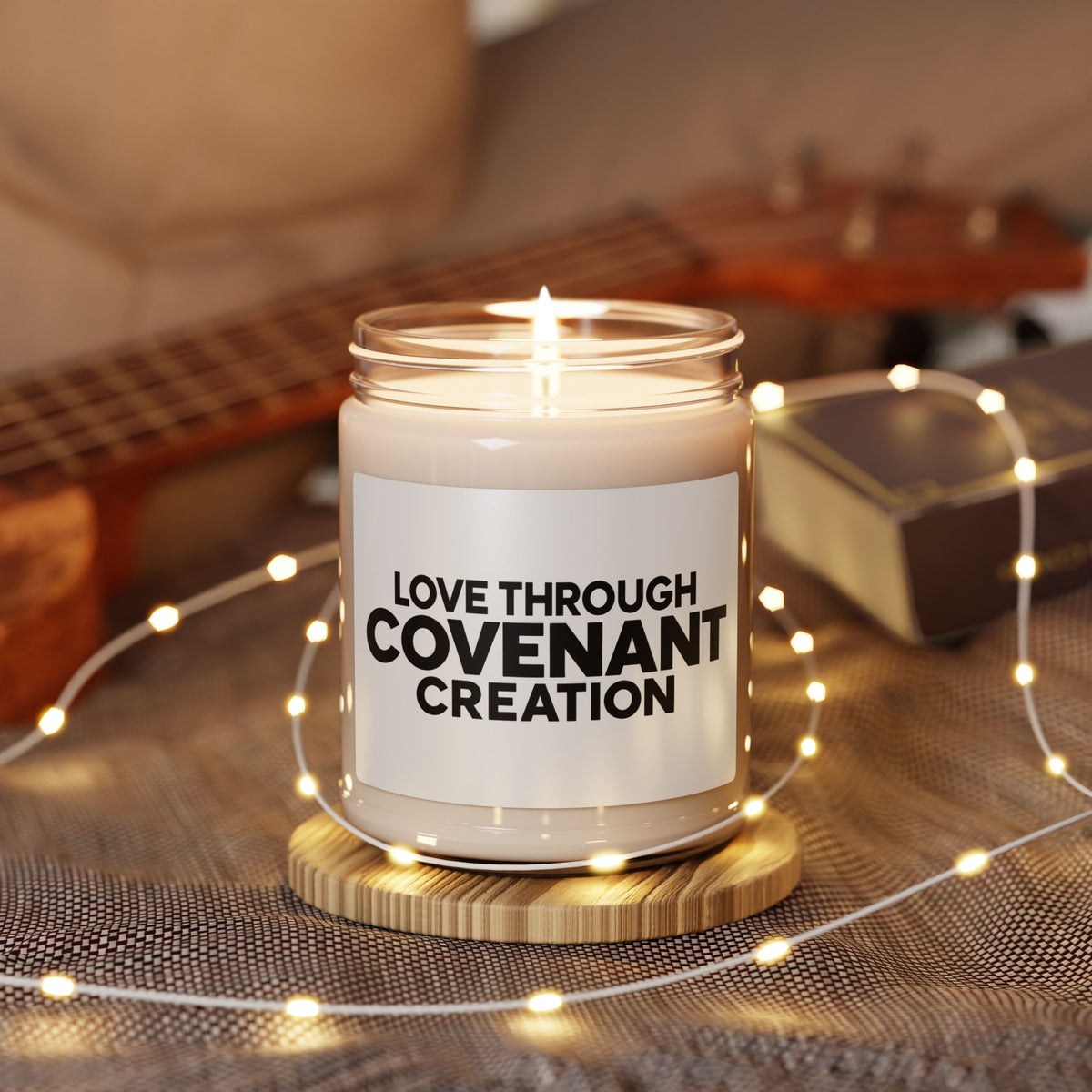 Love Through Covenant Creation Soy Candle — 9oz Scented Jar (Inspirational Message)